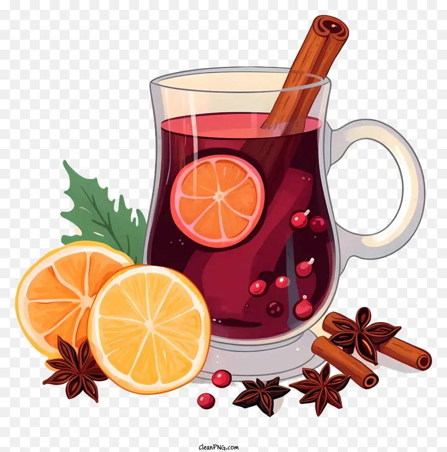 Tasse Rouge，Vin Chaud PNG