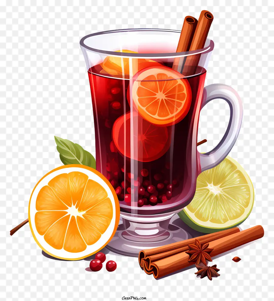 Vin Chaud，Verre De Vin Chaud PNG