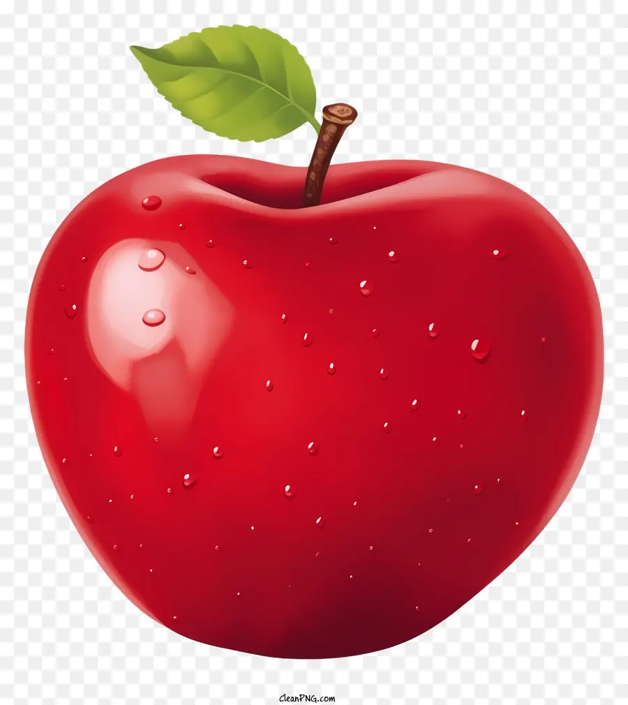 Pomme Rouge，Des Gouttelettes D'eau PNG