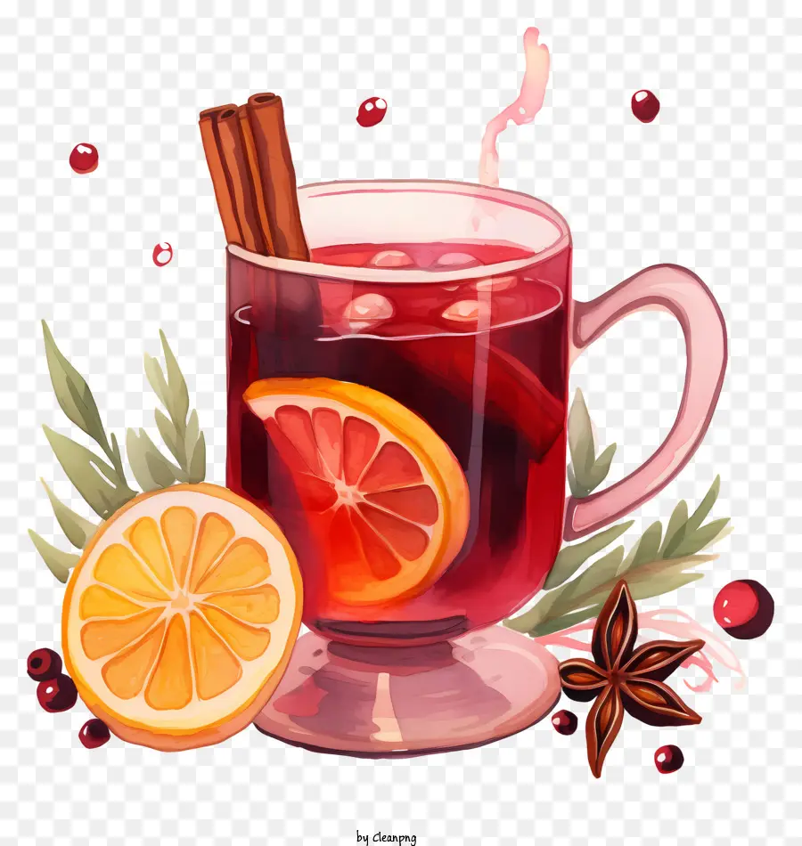 Chocolat Chaud，Verre De Vin Chaud PNG