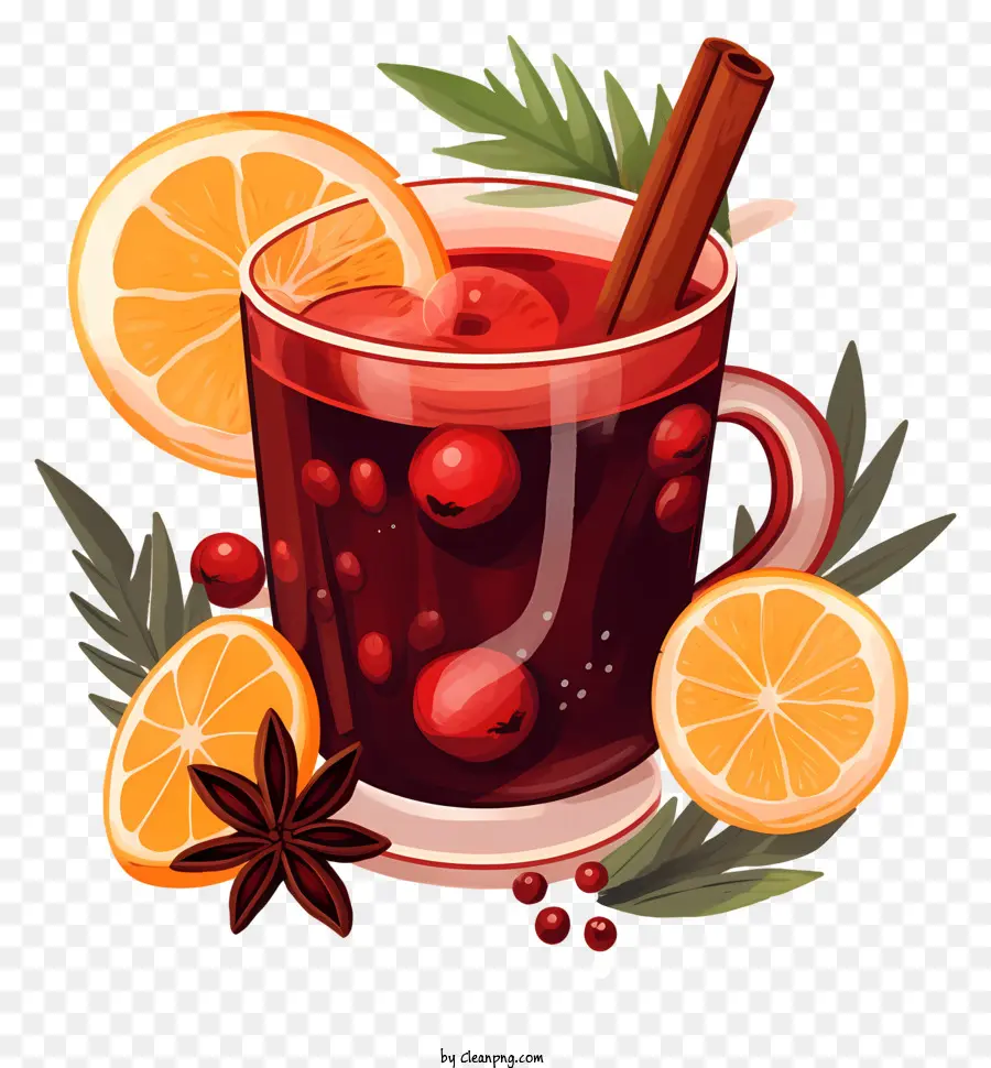 Vin Chaud，Verre De Vin Chaud PNG