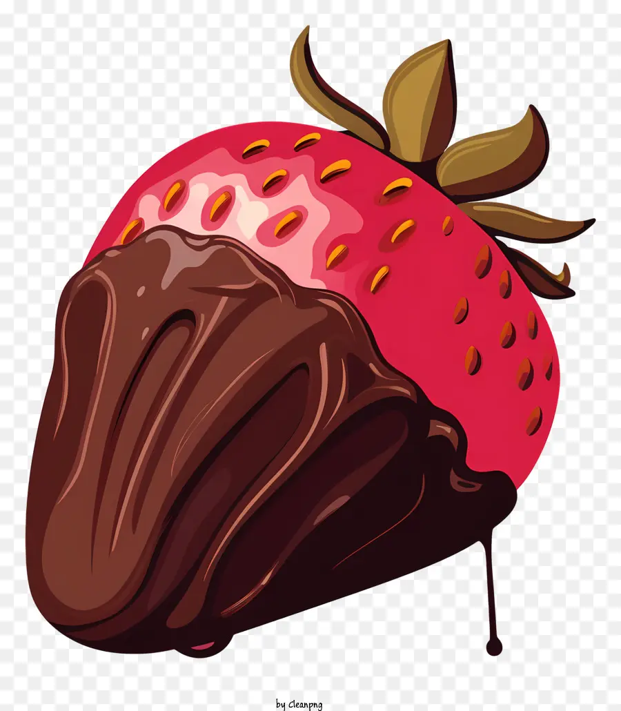 Fraise Enrobée De Chocolat，Fruit PNG