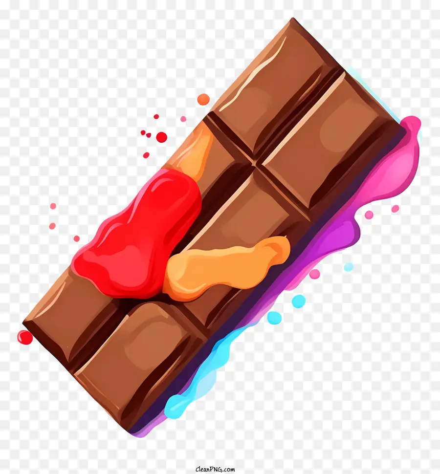 Barre De Chocolat，Chocolat Fondu PNG