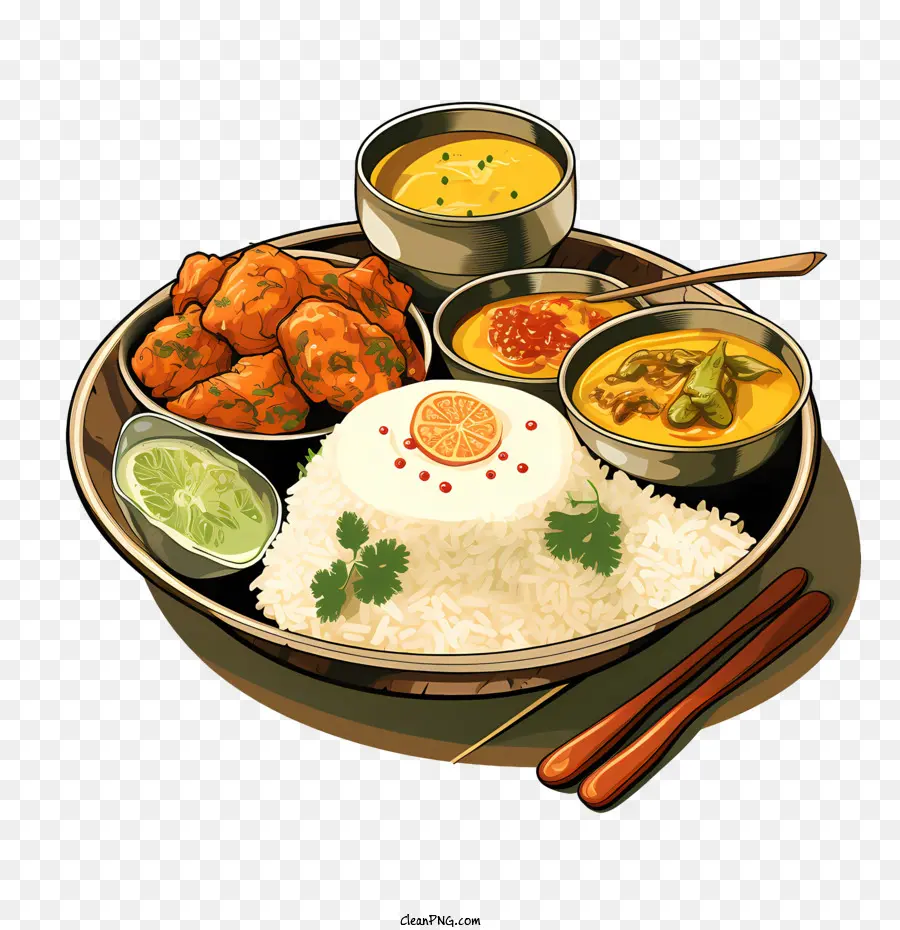La Cuisine Bengali，épicé PNG