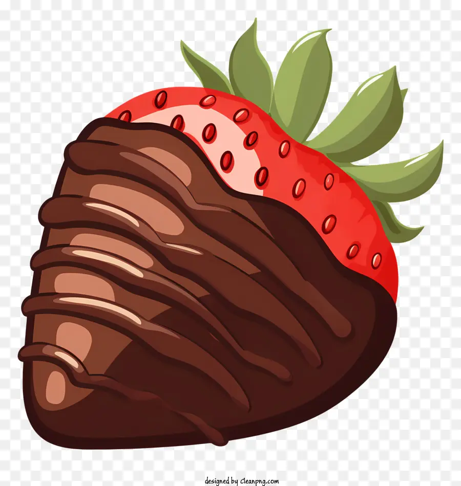 Dessert，Fraise Enrobée De Chocolat PNG