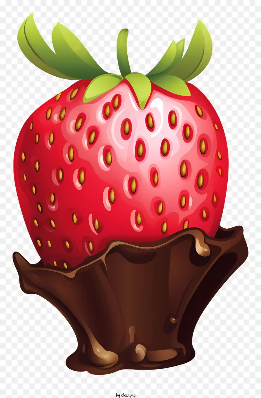 Fraise Enrichie Du Chocolat，Fraise Mûre PNG