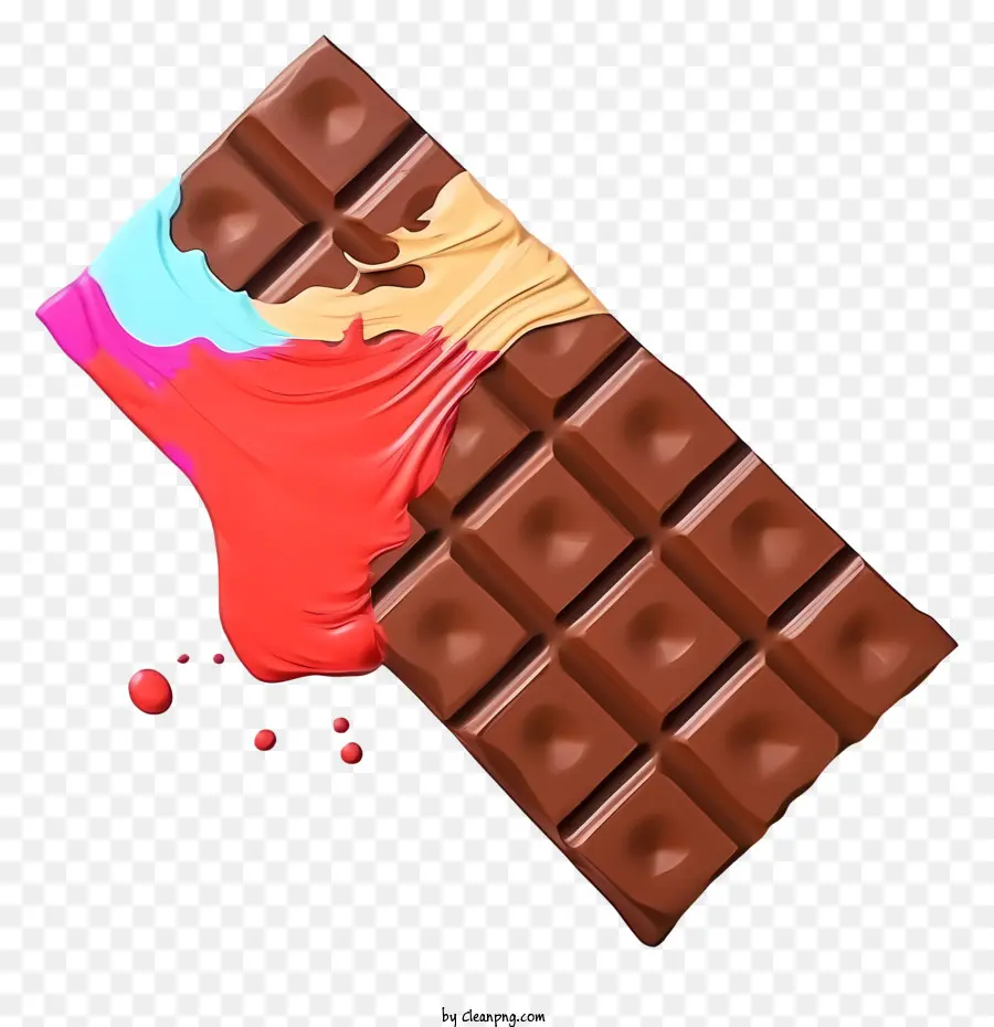 Barre De Chocolat，Coloré Chocolat PNG
