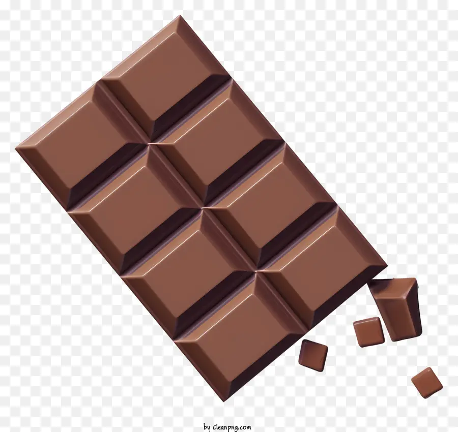 Barre De Chocolat Cassée，Chocolat Brun Foncé PNG