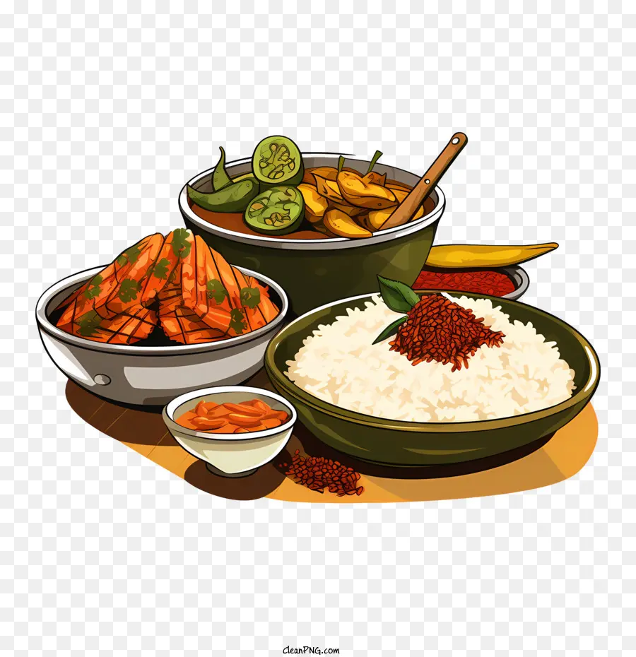 La Cuisine Bengali，La Nourriture PNG