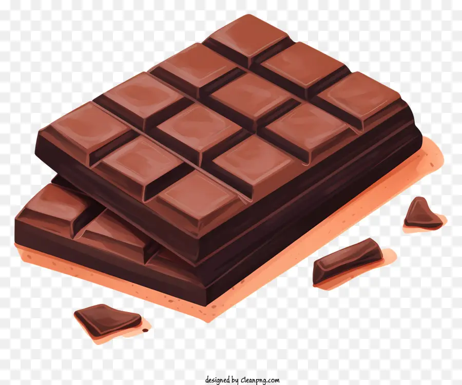 Les Barres De Chocolat，Chocolat Noir PNG