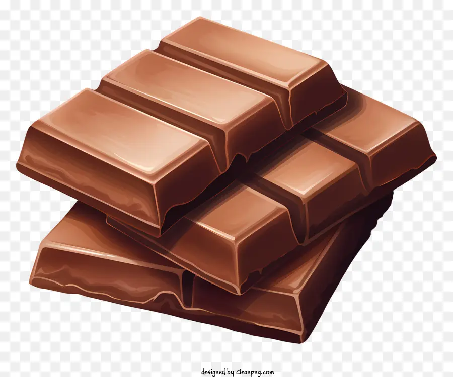 Les Barres De Chocolat，Chocolat Noir PNG