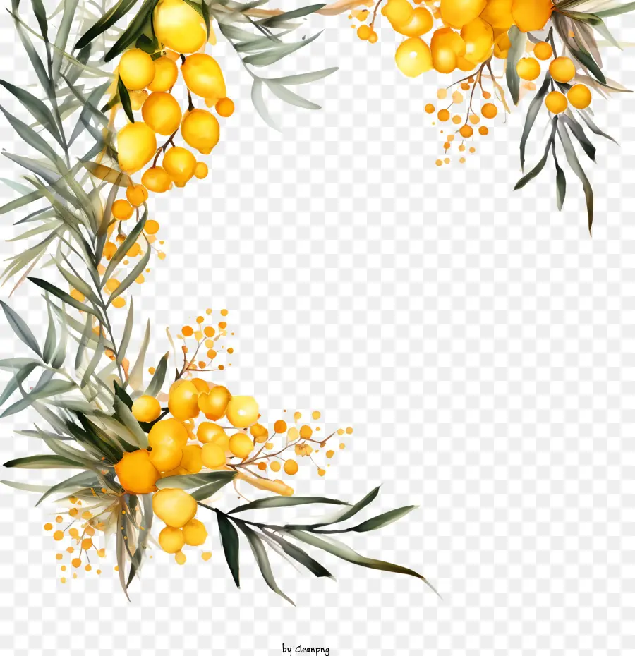 Acacia Doré，Fleurs Jaunes PNG