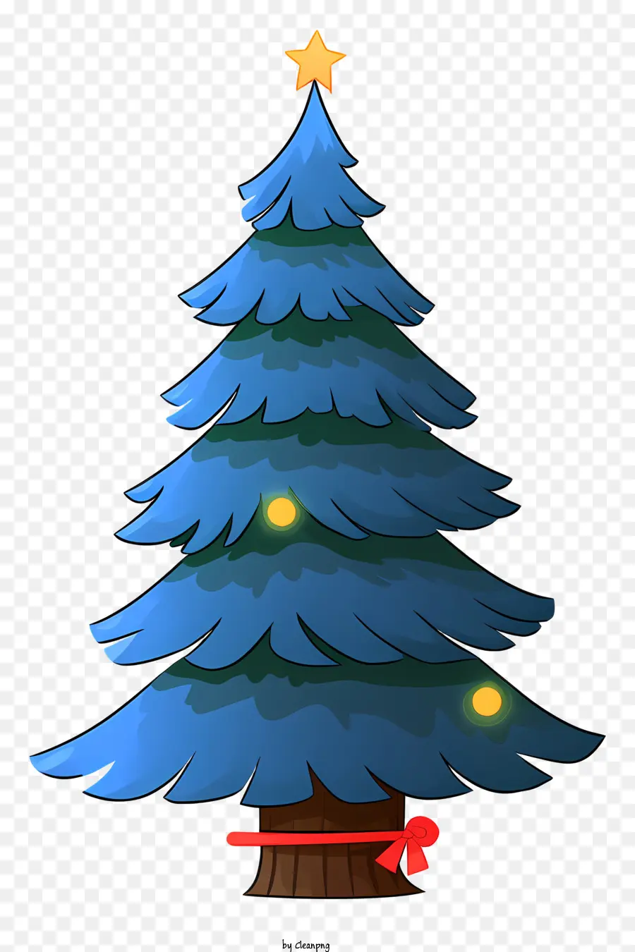Bleu Arbre De Noël，Arbre De Noël Avec Des Lumières PNG