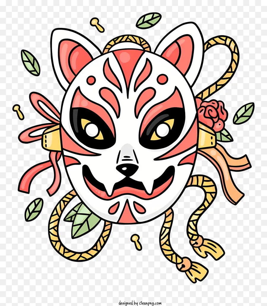 Chat Blanc，Masque Rouge PNG