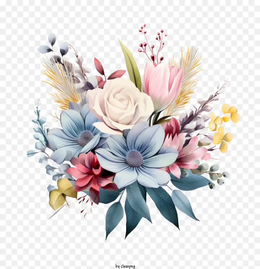Fleurs De Mariage，Bouquet PNG