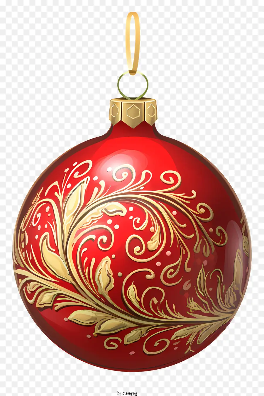 Boule De Verre Rouge，Décoration De Noël PNG