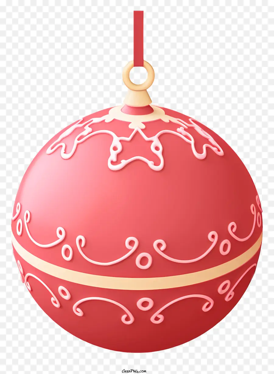 Ornement Rouge，Ornement De Noël Rouge PNG