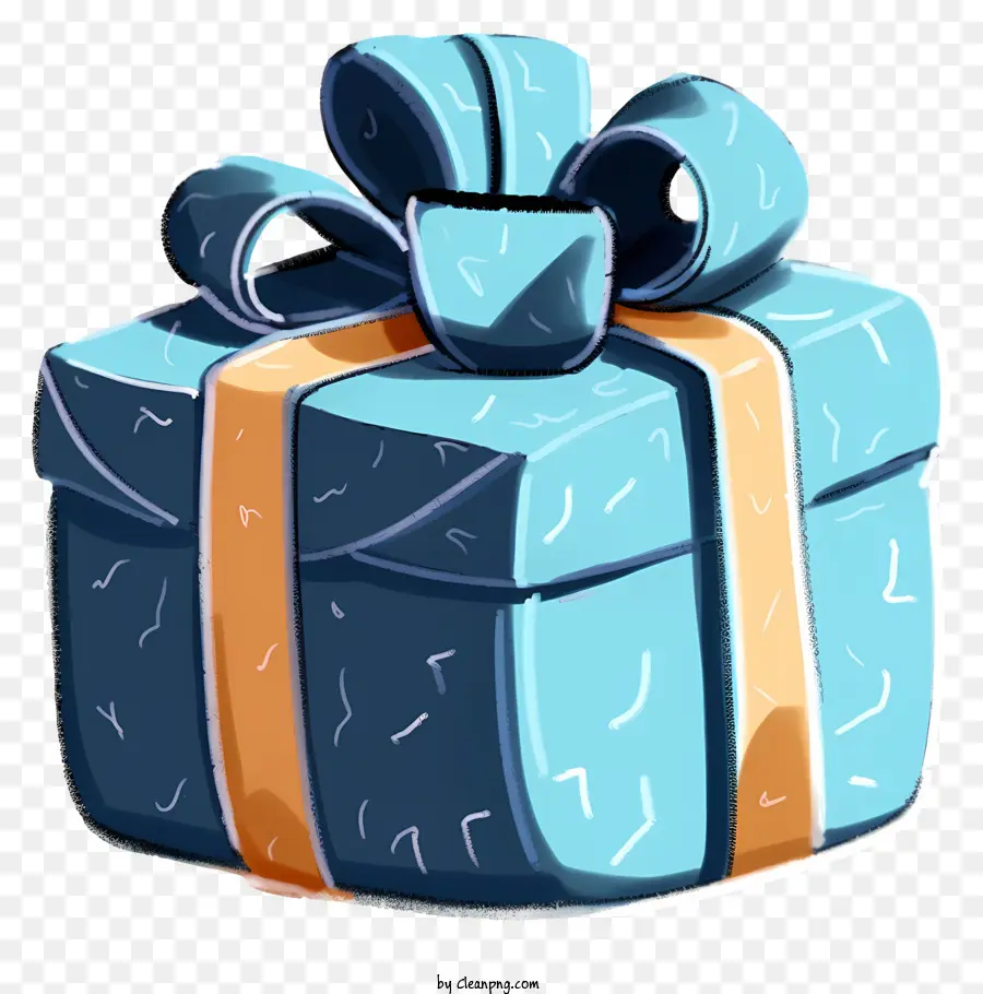Boîte Cadeau，Bleu PNG