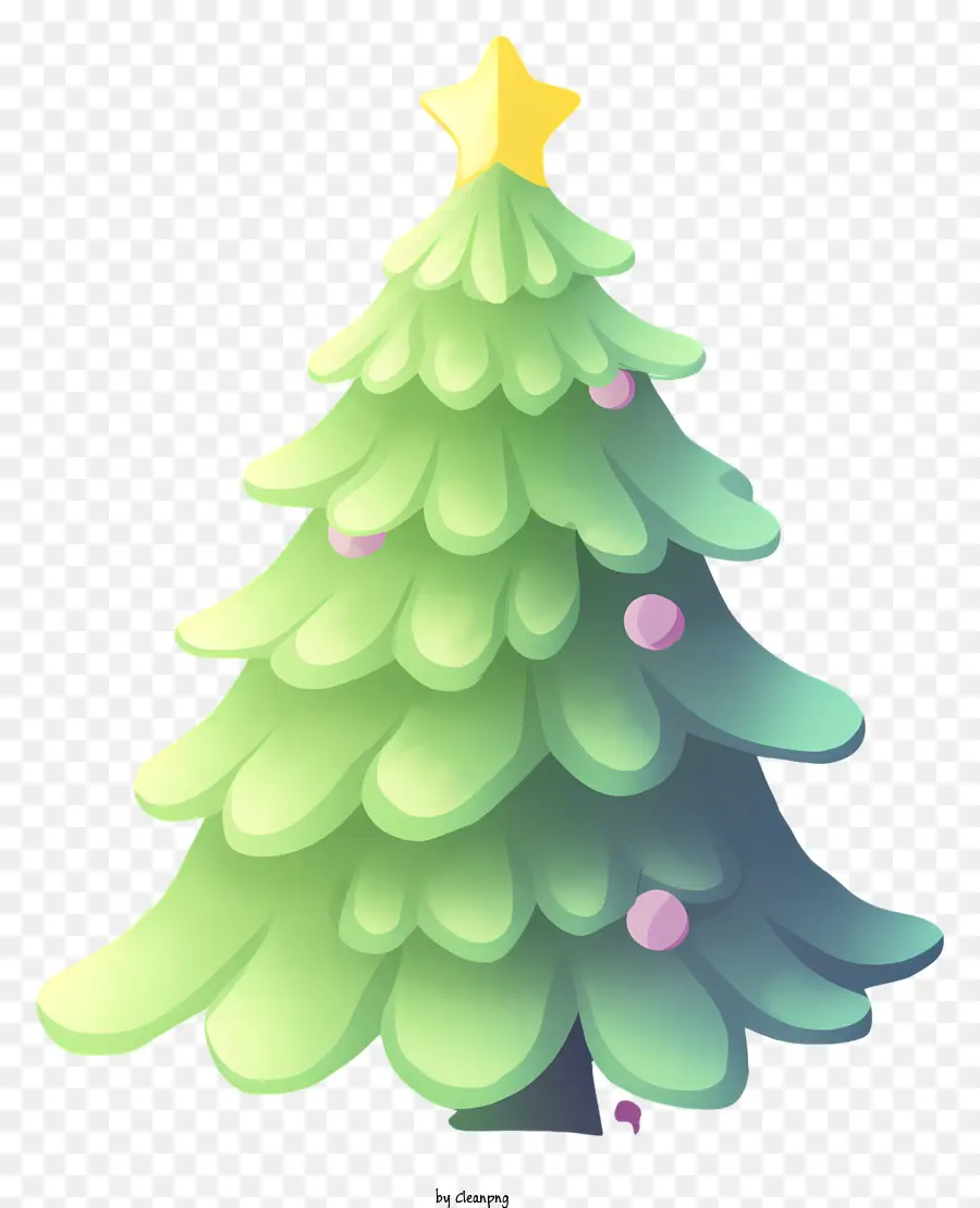 Décor De L'arbre De Noël，Le Vert De L'arbre De Noël PNG