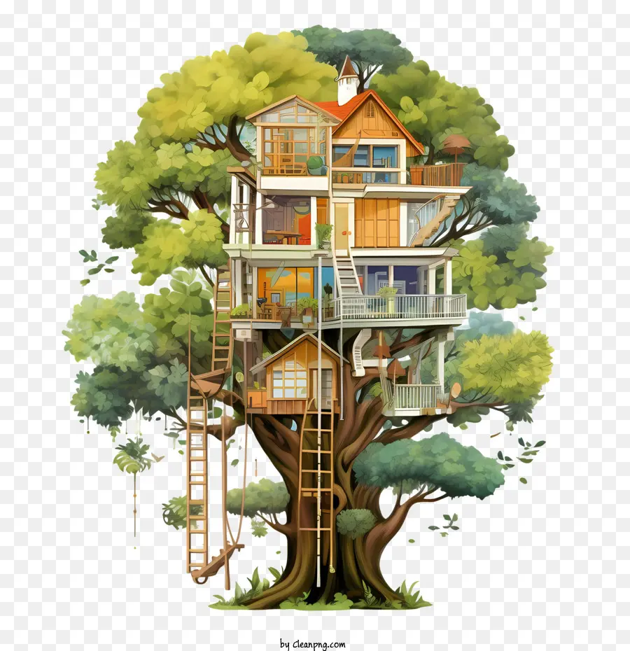 Cabane Dans Les Arbres，Arbre PNG