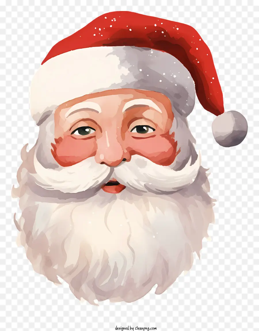 Le Père Noël，Chapeau De Père Noël Rouge Et Blanc PNG