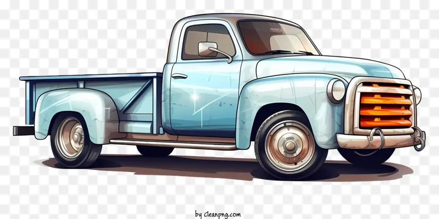 Camionnette Bleue，Lit Blanc PNG