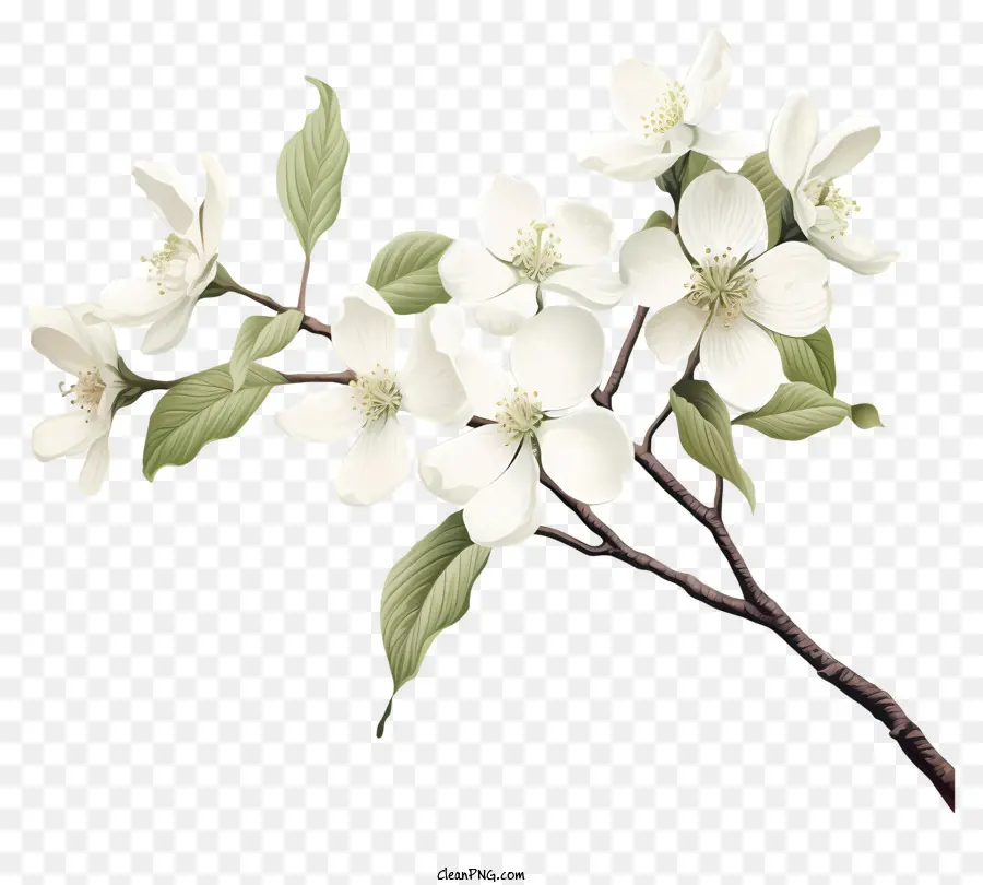 Cornui à Fleurs Blanches，Dogwood Tree En Fleur PNG