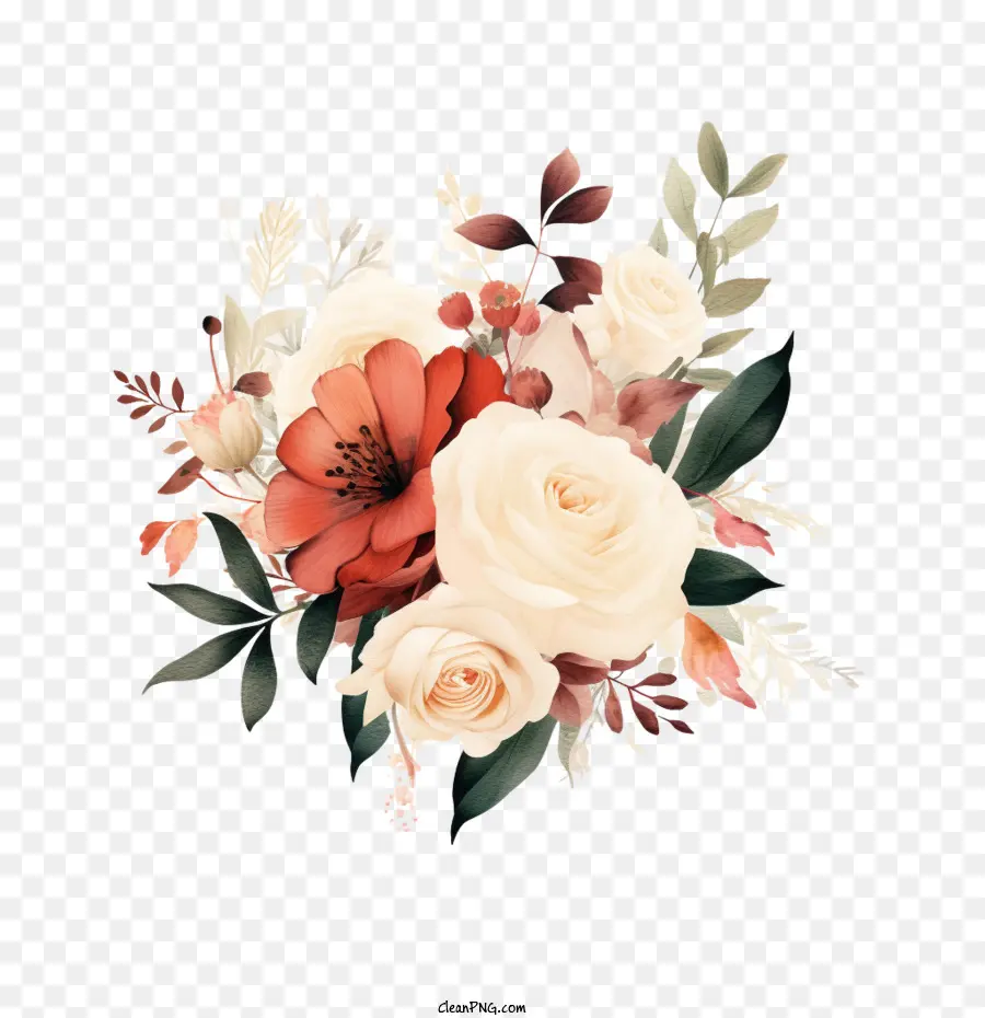 Fleurs De Mariage，Roses PNG