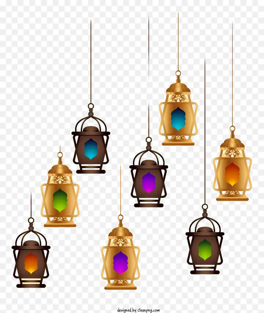 Lampes De Verre，Multicolore PNG