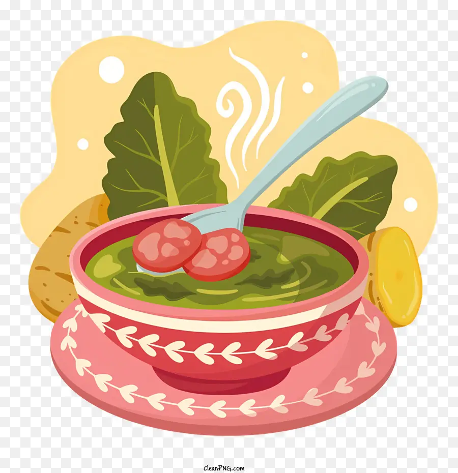 Bouillon Vert，Soupe Aux épinards PNG