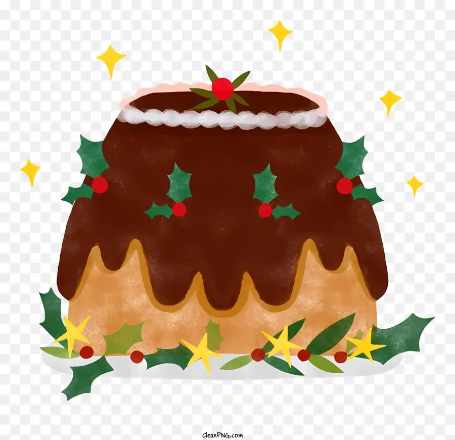 Gâteau De Lave Au Chocolat，Pudding De Noël PNG