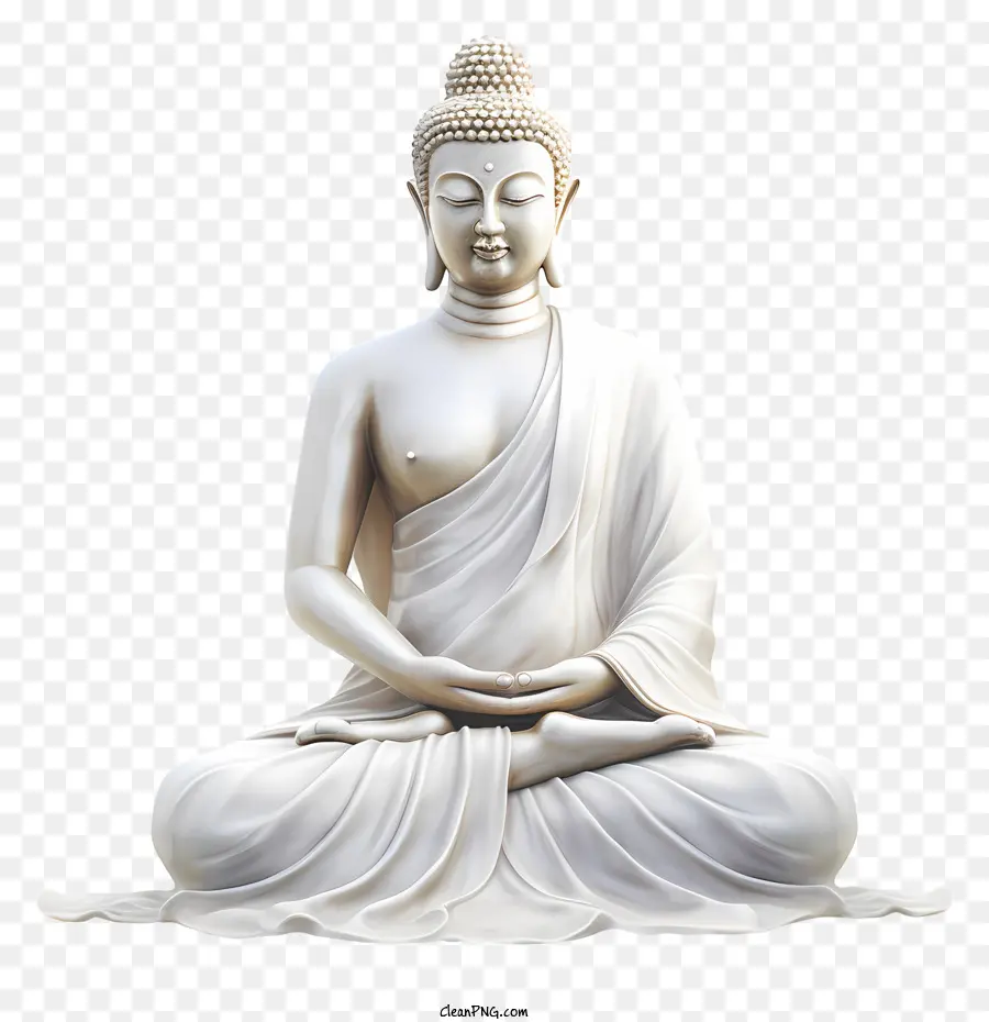 Statue De Bouddha，La Méditation PNG