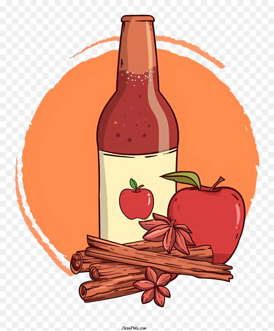 Bouteille En Verre，Cidre De Pomme PNG