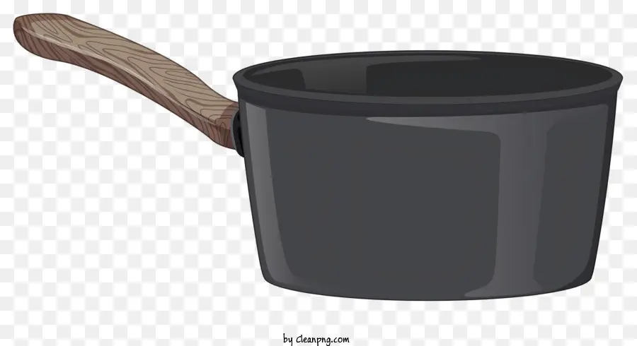 Pot En Métal Noir，Casserole Noire PNG