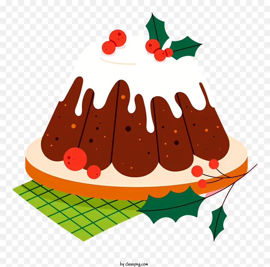 Gâteau De Noël，Glaçage à La Crème Fouettée PNG