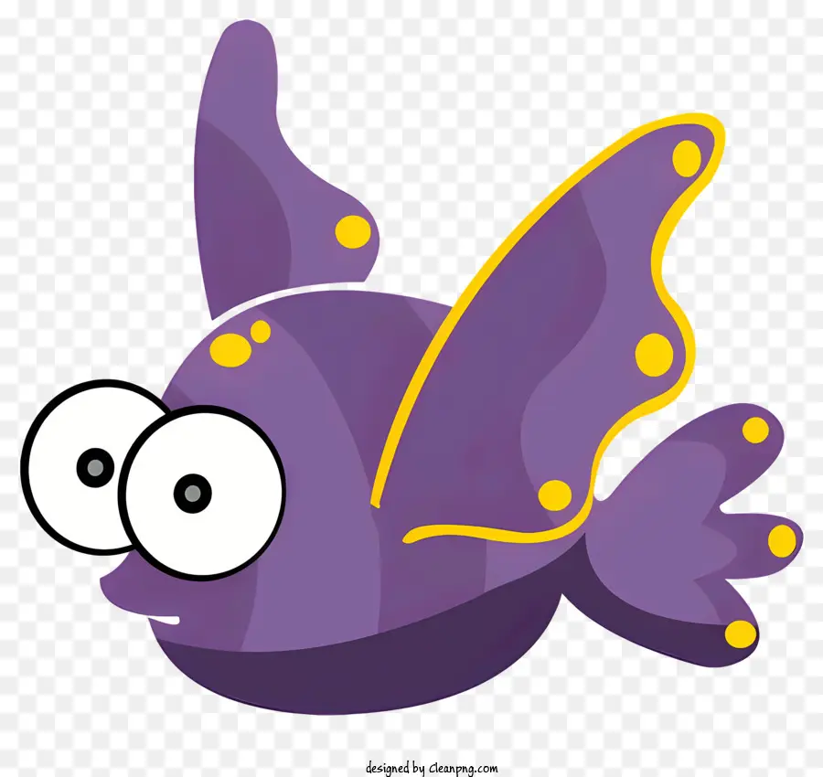 Poisson Violet，Dessin Animé PNG