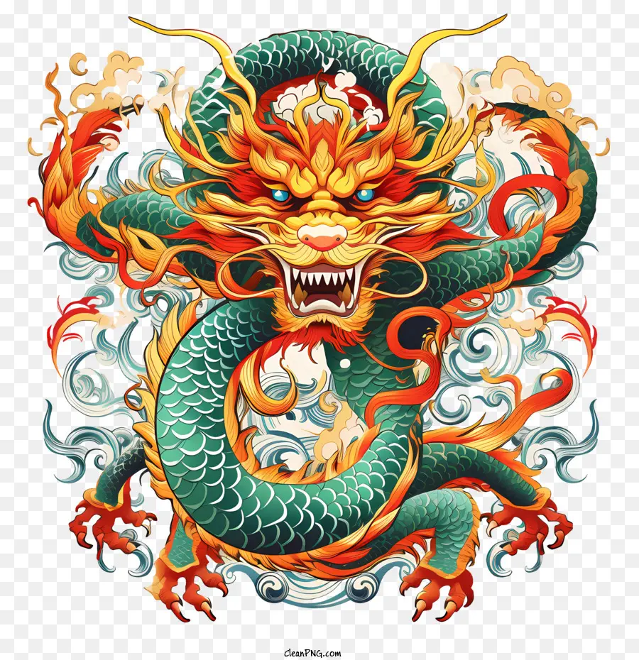 Nouvel An De Dragon Chinois，Dragon PNG