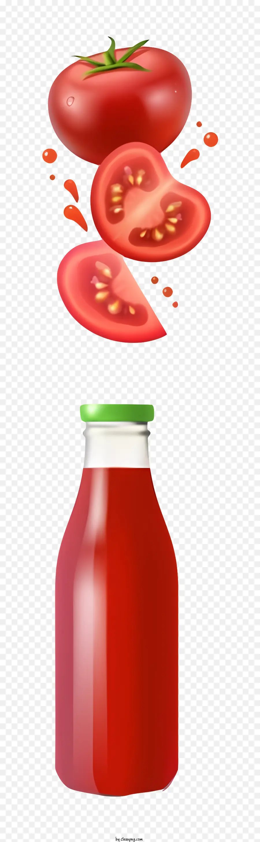 Bouteille En Verre，Jus De Tomate PNG