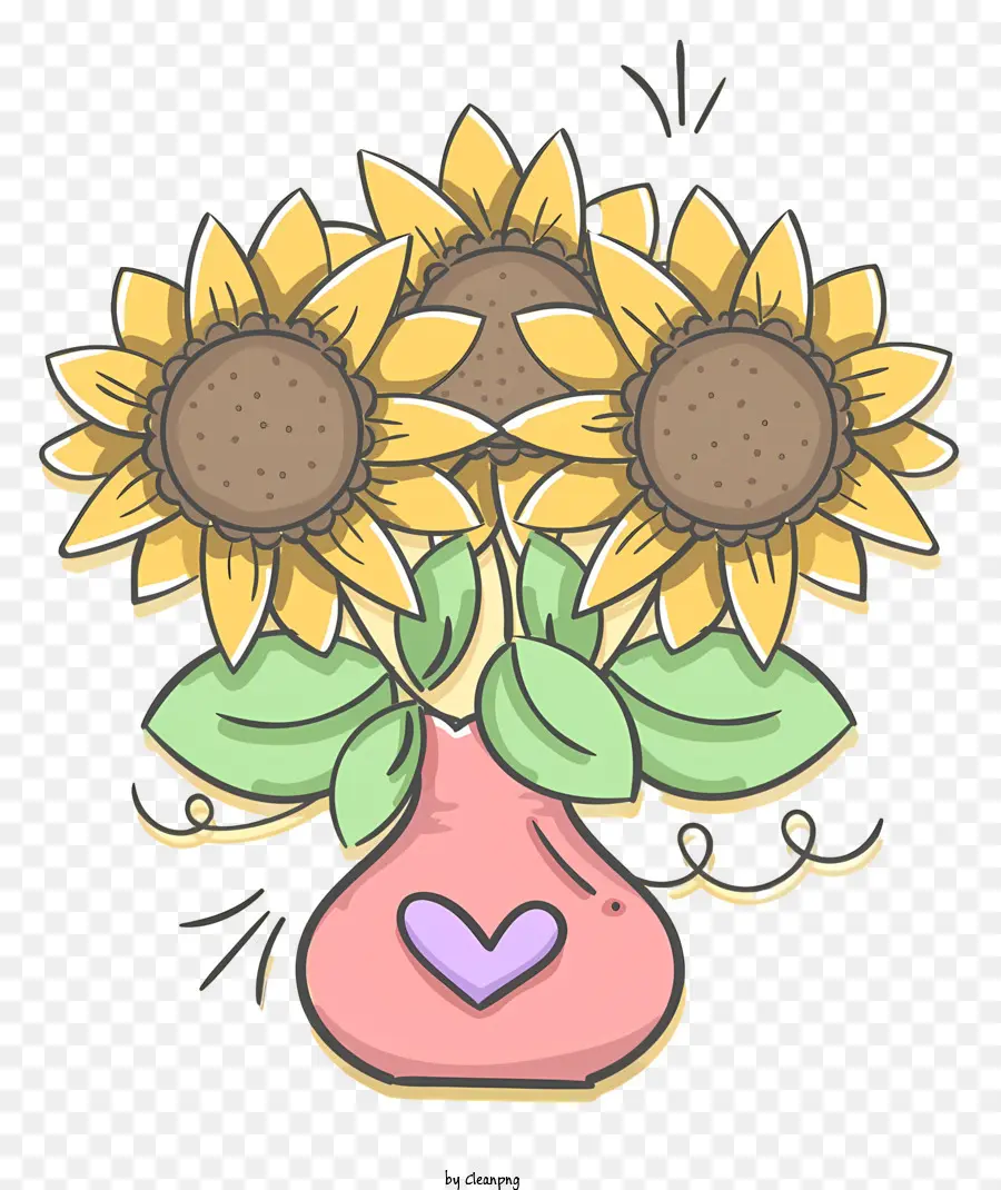 Tournesols，Vase PNG