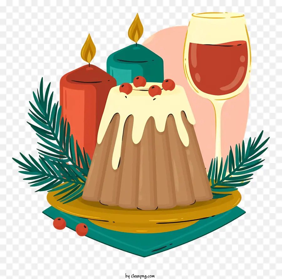 Le Dessert De Noël，Pudding Ou Cheesecake PNG