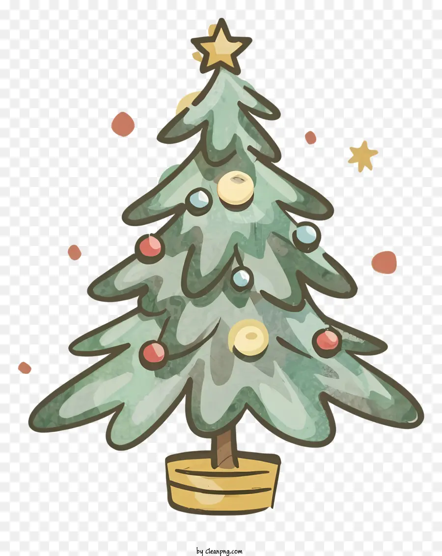 Arbre De Noël，Or Cloches PNG