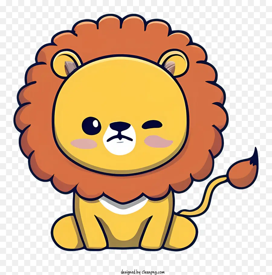 Mignon Lion，Expression Triste PNG
