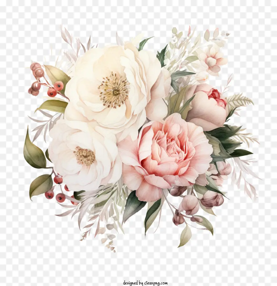 Fleurs De Mariage，Blanc PNG