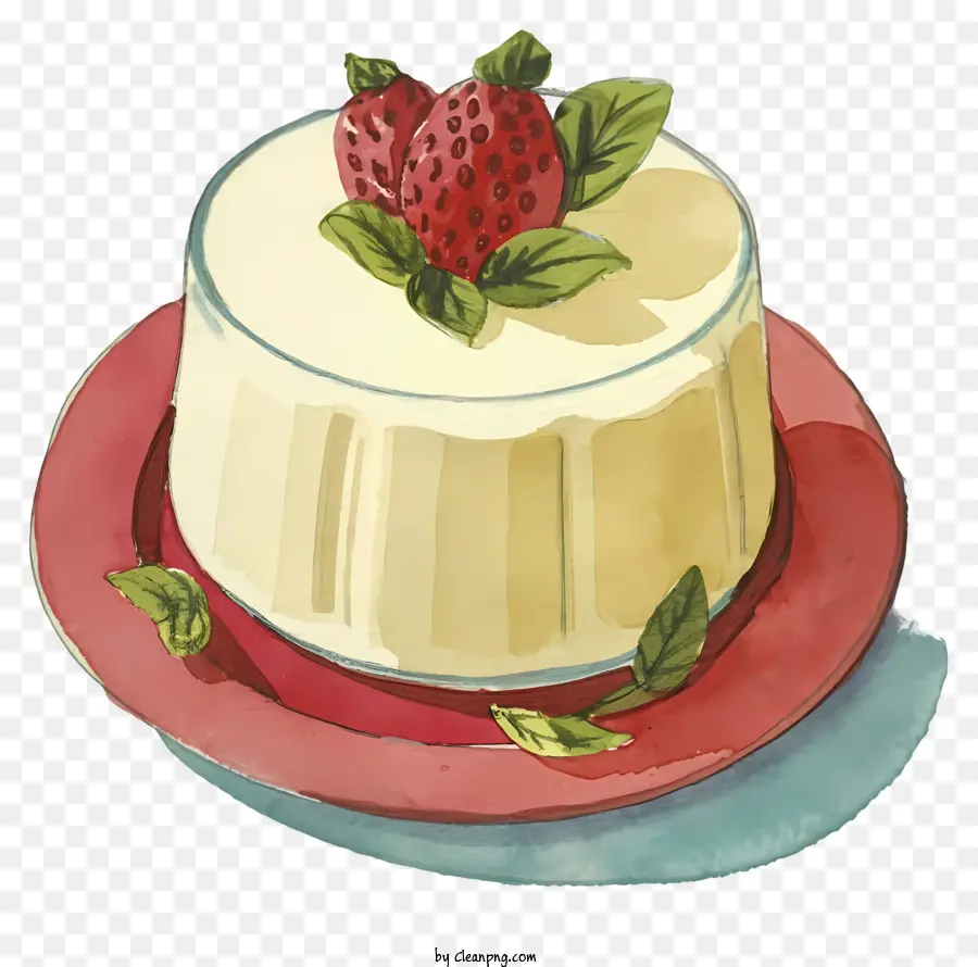 Illustration Aquarelle，Pudding PNG