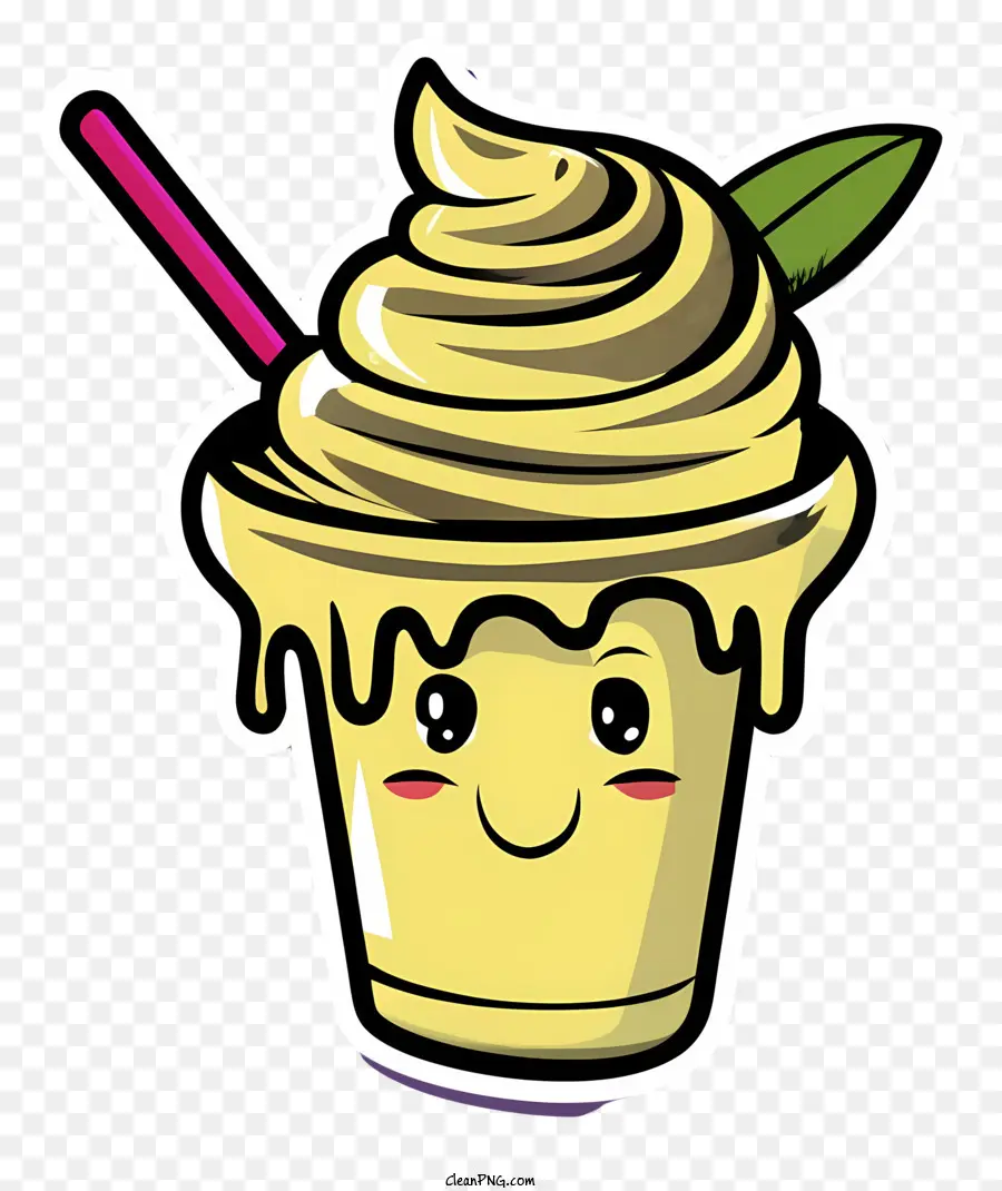 Personnage De Dessin Animé，Smoothie Jaune PNG