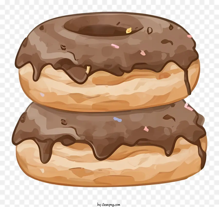 Beignets Au Chocolat，Empilé PNG