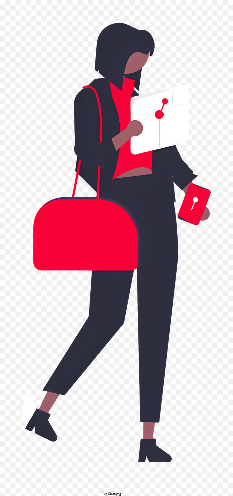 Femme，Sac Rouge PNG