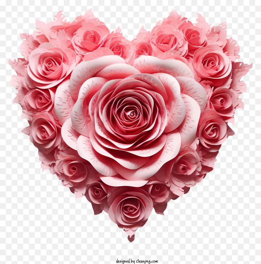 Coeur Rose，Bouquet De Roses PNG