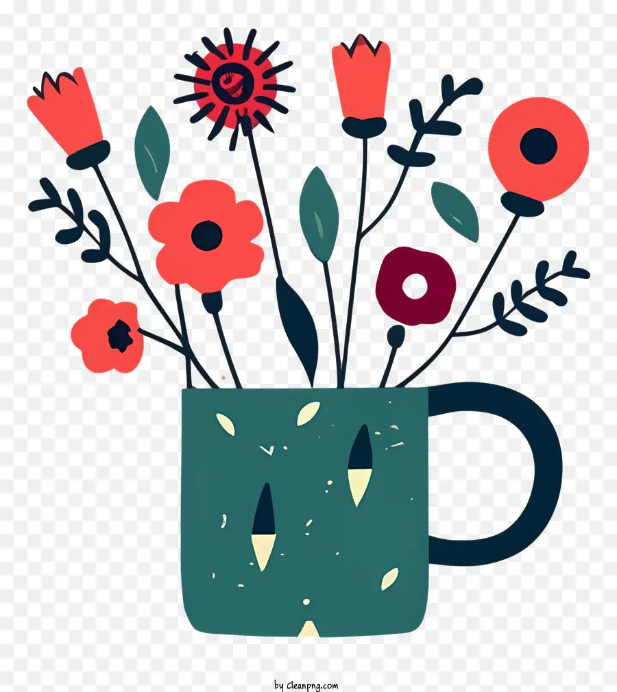 Coupe De Fleurs，Fleurs Dans Une Tasse PNG