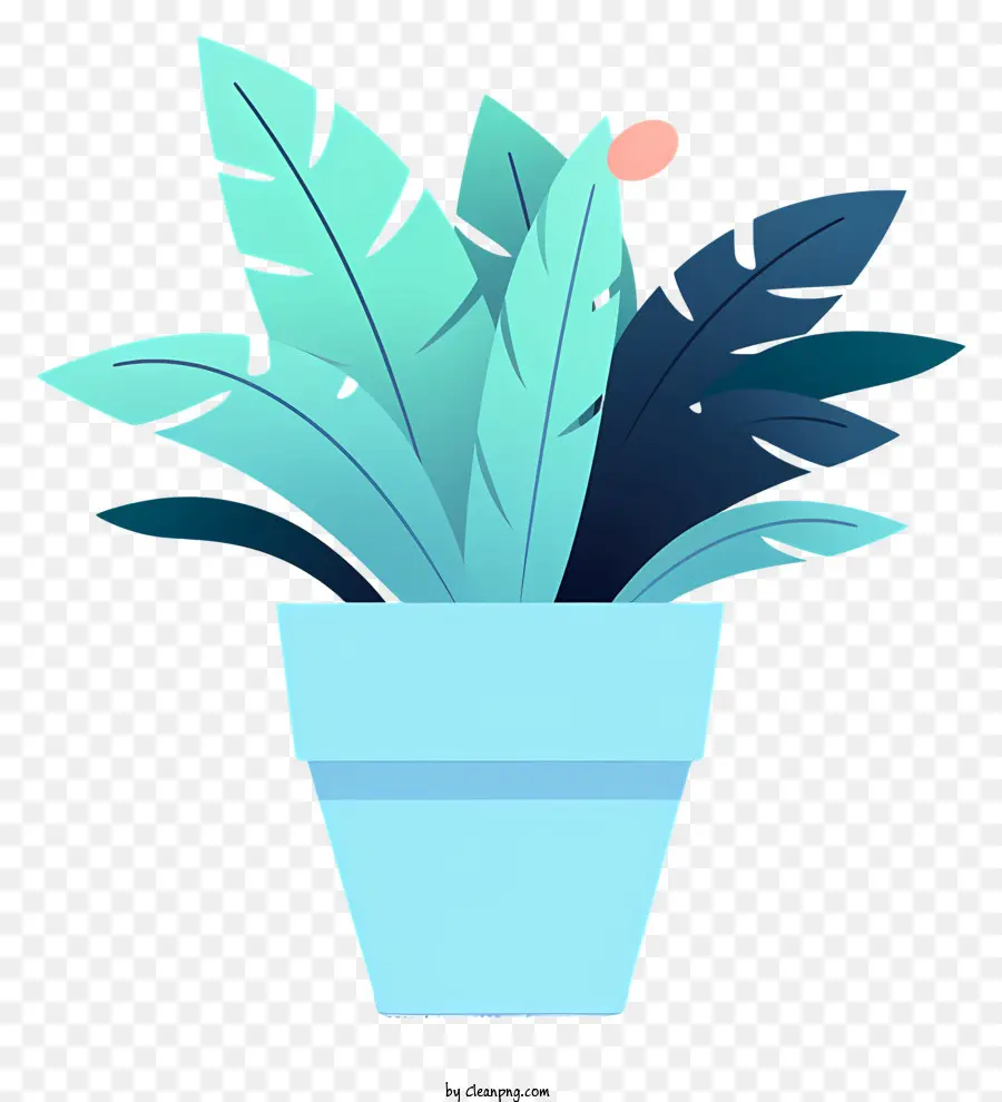 Plante En Pot，Fleurs Bleues PNG